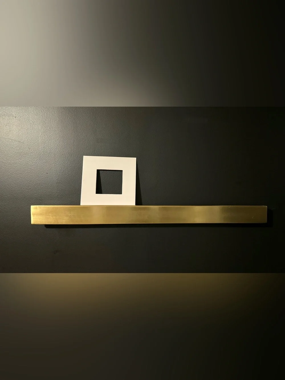 Gold Tone Accent Wall Shelves- Minimal Modern Home Wall Decor